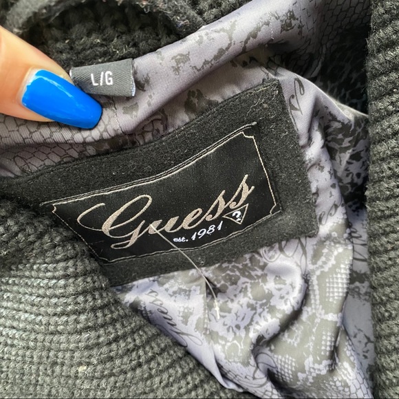 GUESS Cape Wool Peacoat Large - Picture 6 of 11